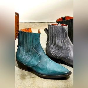 The Free Wyatt Ankle Boot -Free People - Black Lizard Sz 7- NWT - New never worn